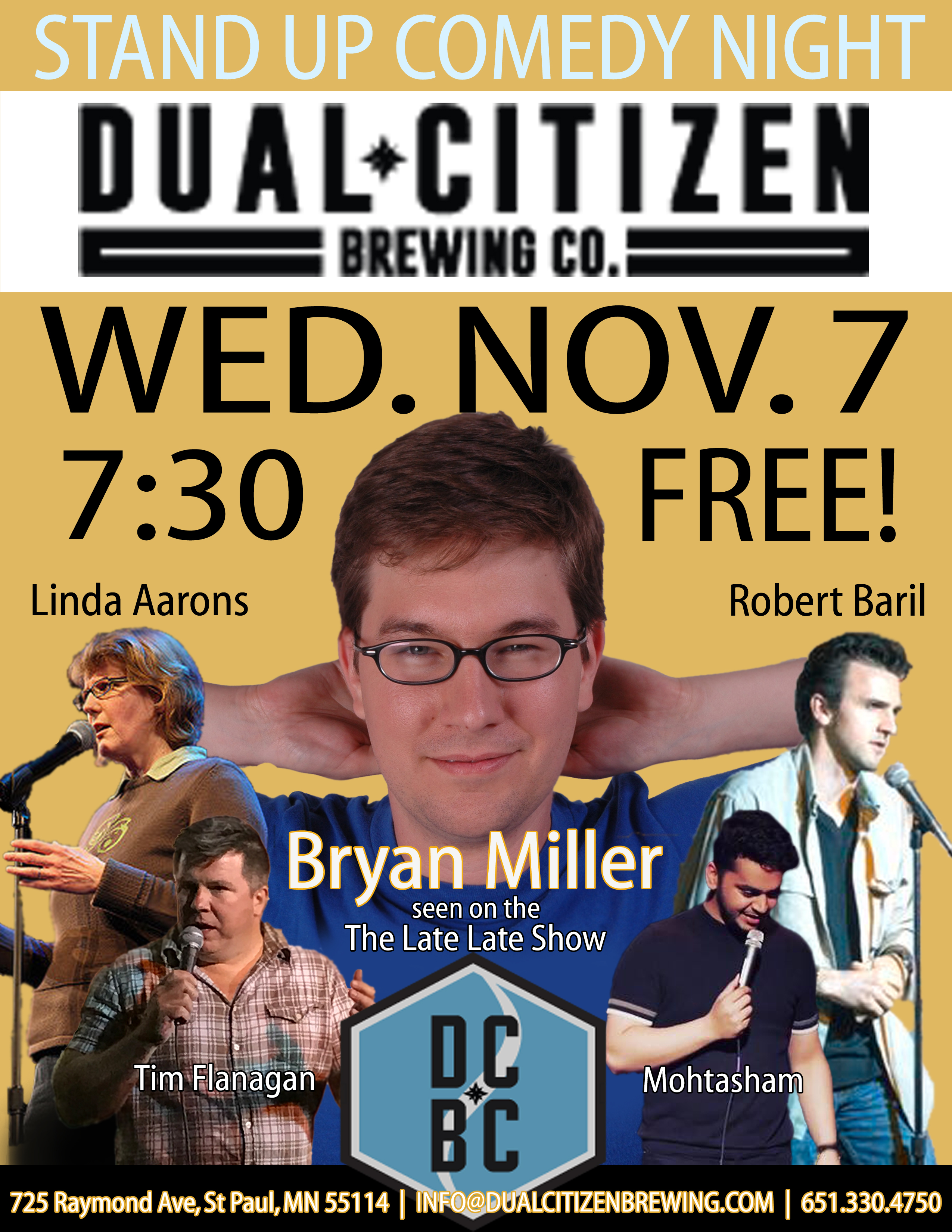 Stand Up Comedy Wednesdays 7:30pm