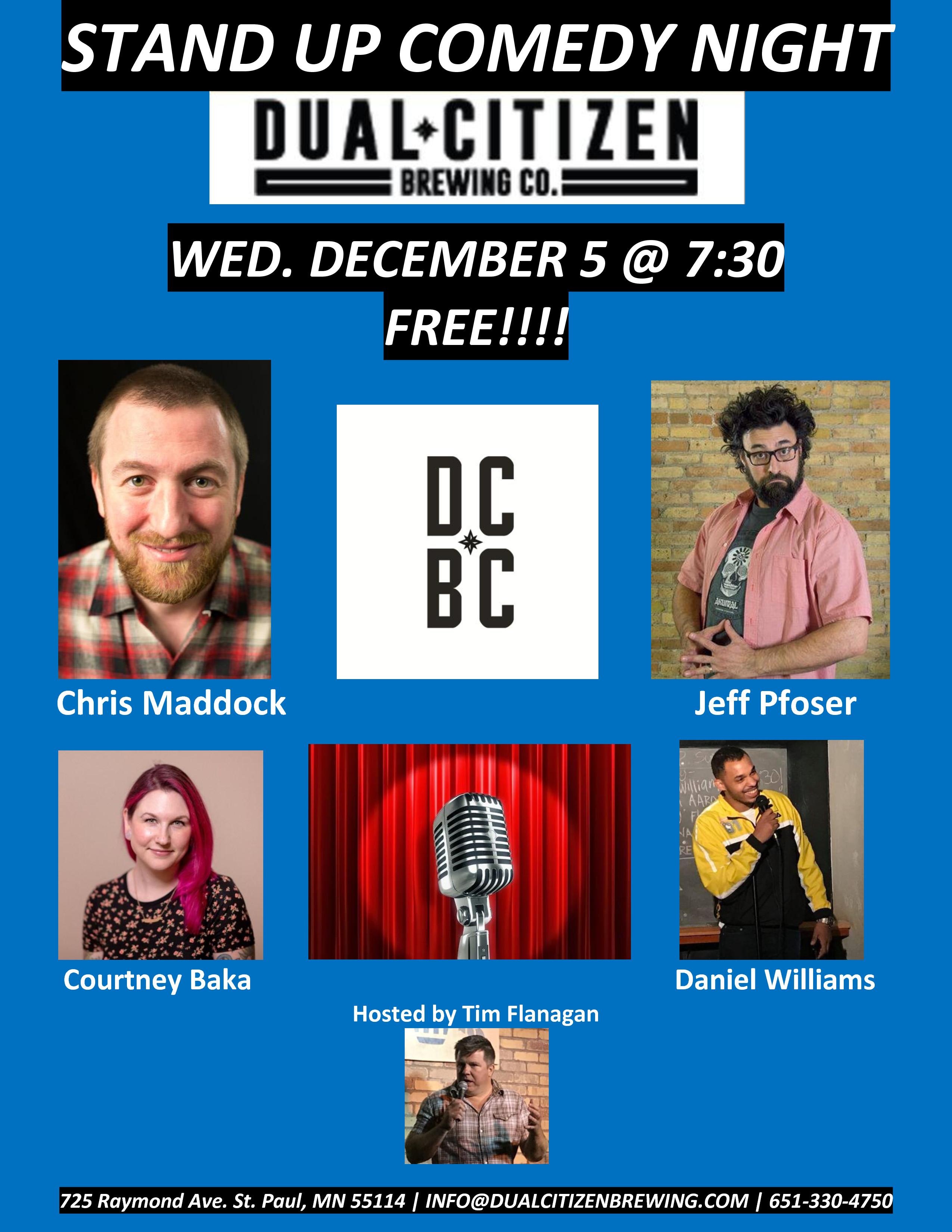 Stand Up Comedy Wednesdays 7:30pm