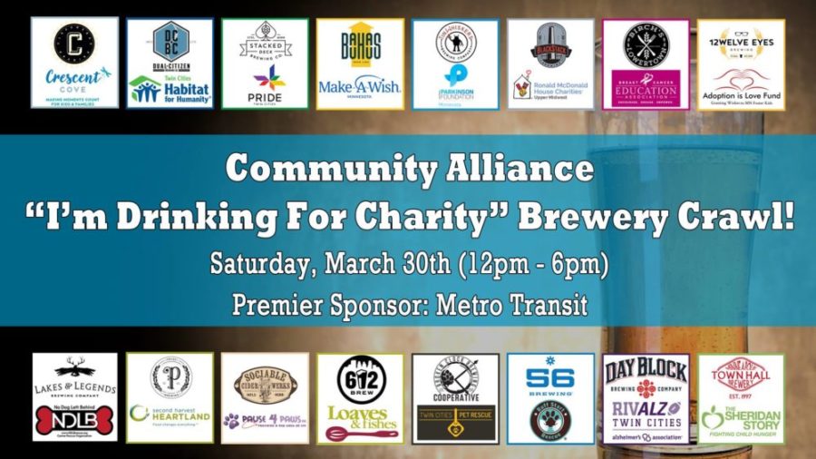 COMMUNITY ALLIANCE: “I’m Drinking for Charity” Brewery Crawl